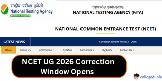 NCET UG 2026 Correction Window Opens @nta.nic.in; Edit Application Till March 14